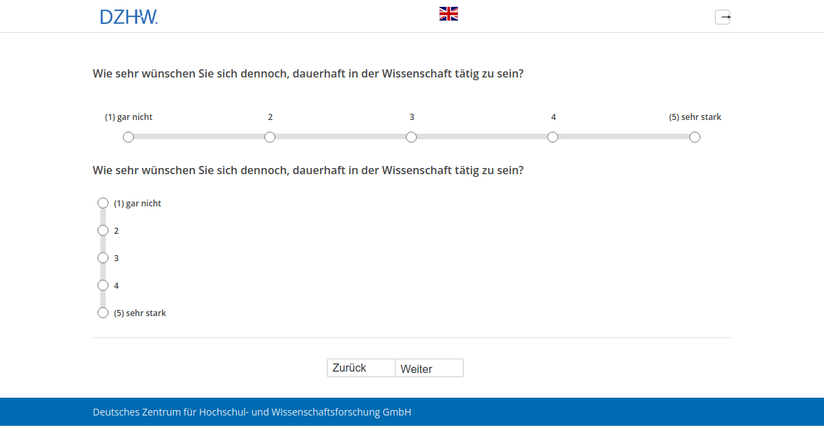 Wie sehr wünschen Sie sich dennoch, dauerhaft in der Wissenschaft tätig zu sein?Wie sehr wünschen Sie sich dennoch, dauerhaft in der Wissenschaft tätig zu sein?