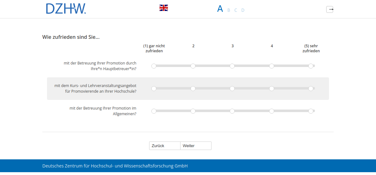 Wie zufrieden sind Sie...