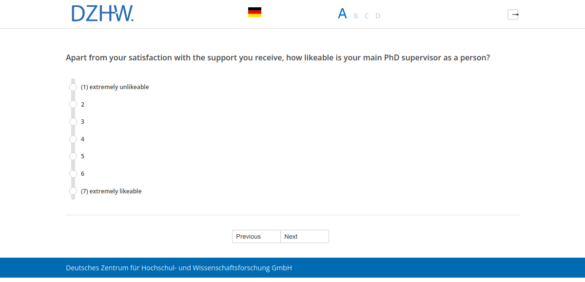 Apart from your satisfaction with the support you receive, how likeable is your main PhD supervisor as a person?