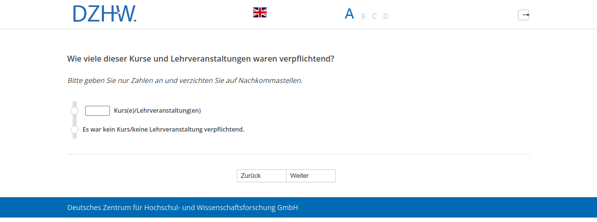 Wie viele dieser Kurse und Lehrveranstaltungen waren verpflichtend?