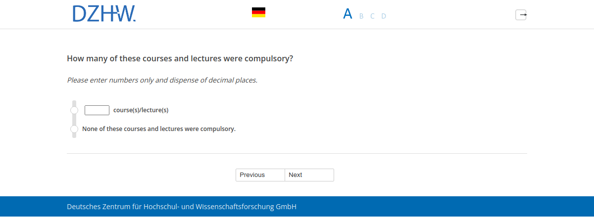 How many of these courses and lectures were compulsory?