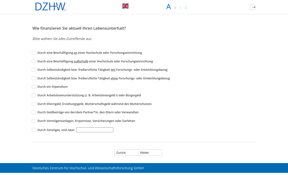 Wie finanzieren Sie aktuell Ihren Lebensunterhalt?