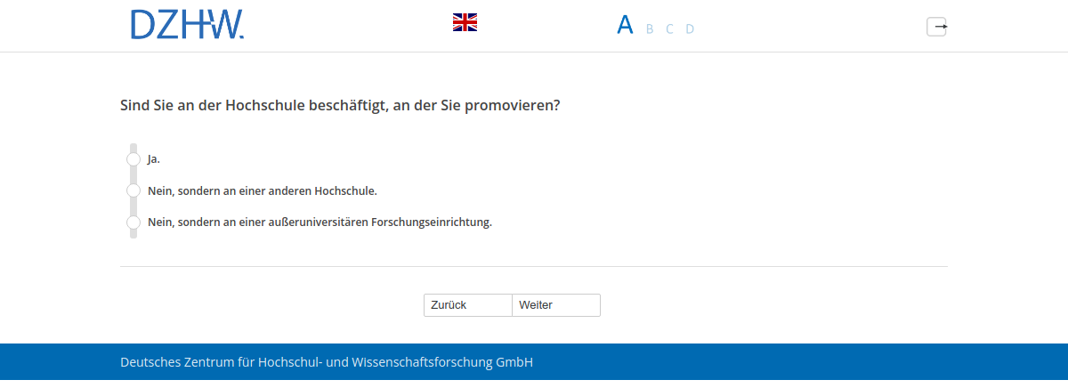 Sind Sie an der Hochschule beschäftigt, an der Sie promovieren?