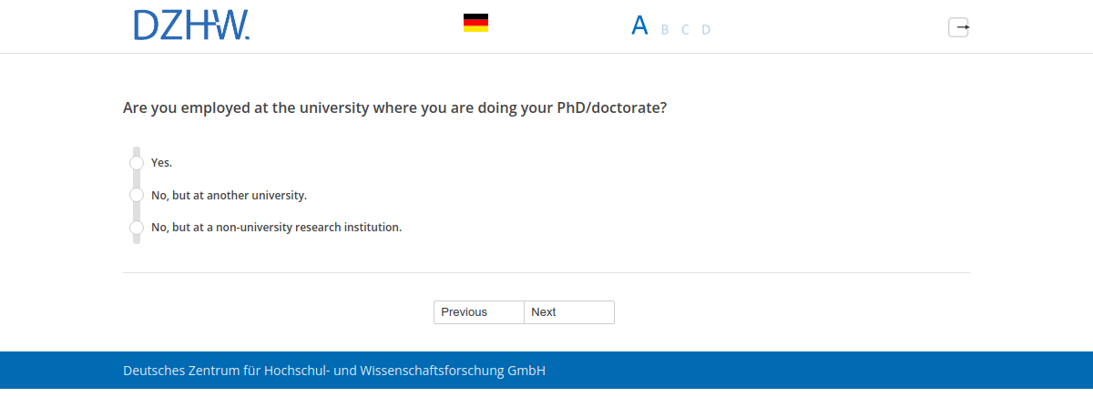 Are you employed at the university where you are doing your PhD/doctorate?
