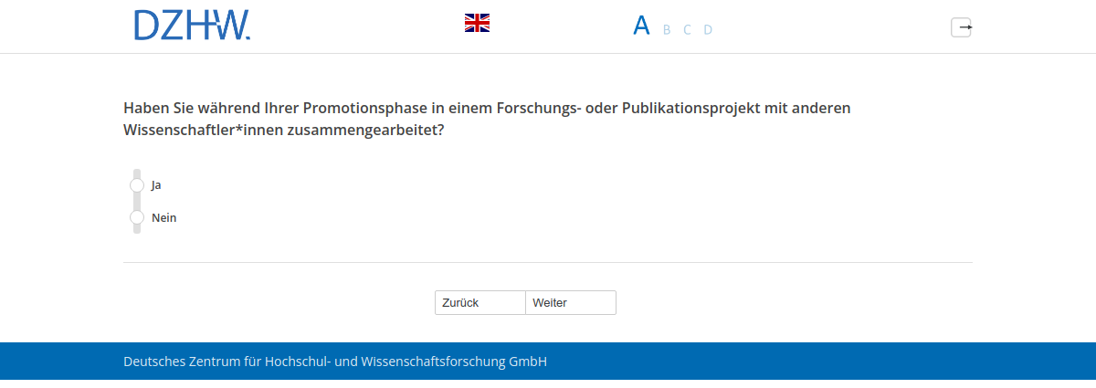 Haben Sie während Ihrer Promotionsphase in einem Forschungs- oder Publikationsprojekt mit anderen Wissenschaftler*innen zusammengearbeitet?