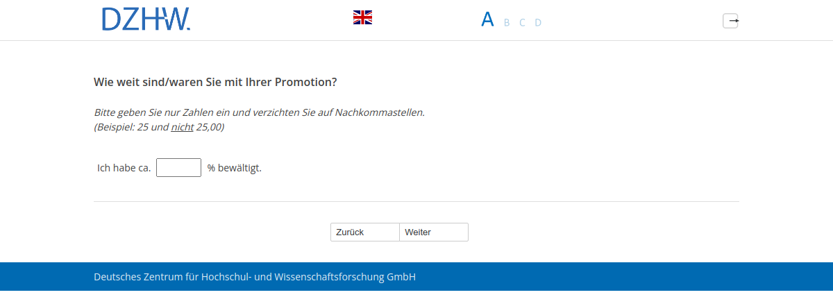 Wie weit sind/waren Sie mit Ihrer Promotion?