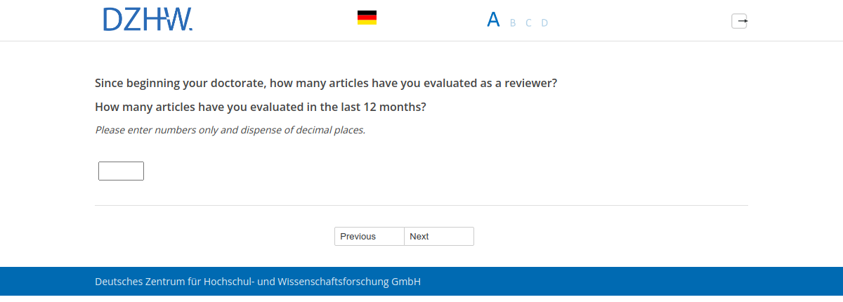 Since beginning your doctorate, how many articles have you evaluated as a reviewer?,How many articles have you evaluated in the last 12 months?