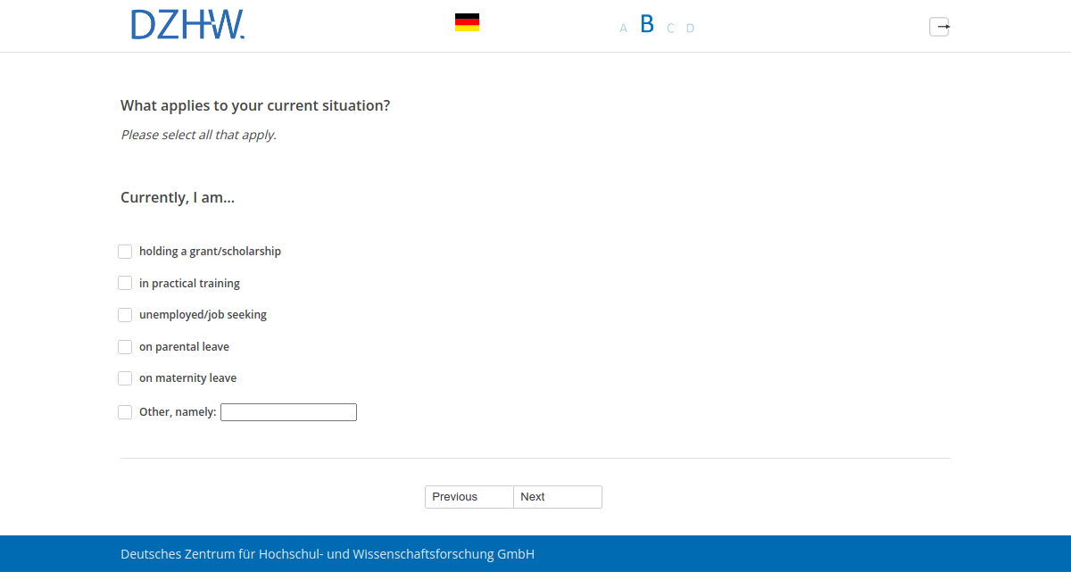 What applies to your current situation?,Currently, I am…