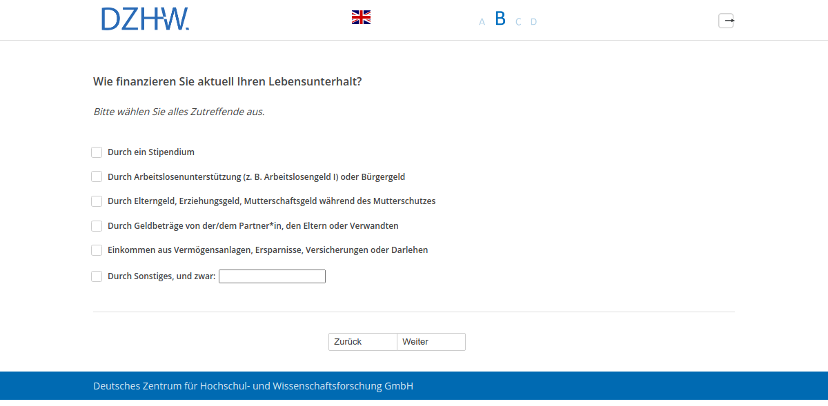 Wie finanzieren Sie aktuell Ihren Lebensunterhalt?