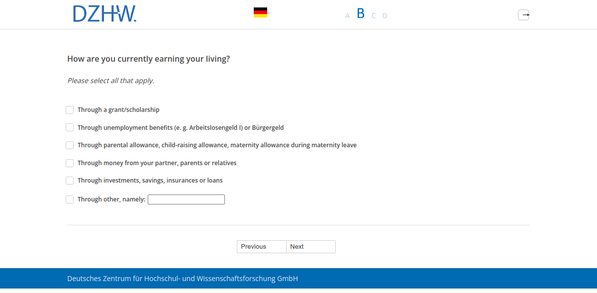 How are you currently earning your living?