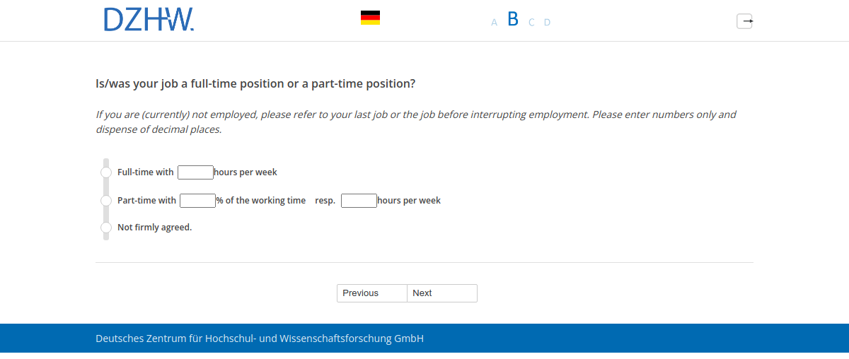 Is/was your job a full-time position or a part-time position?