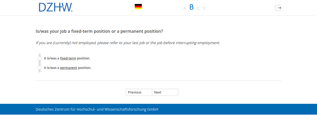 Is/was your job a fixed-term position or a permanent position?