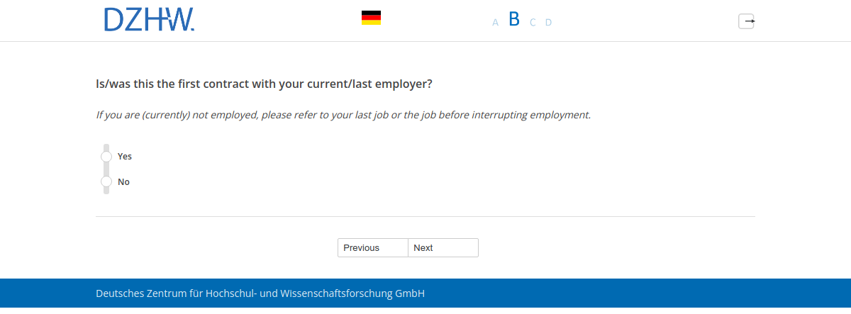 Is/was this the first contract with your current/last employer?