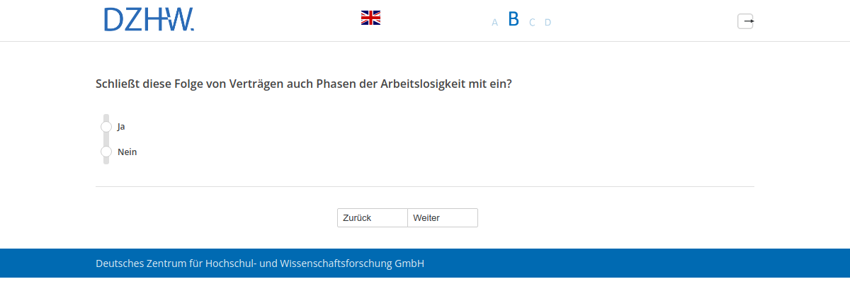 Schließt diese Folge von Verträgen auch Phasen der Arbeitslosigkeit mit ein?