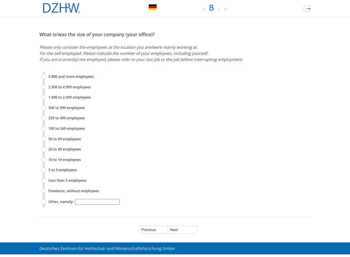 What is/was the size of your company (your office)?