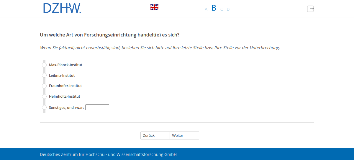 Um welche Art von Forschungseinrichtung handelt(e) es sich?