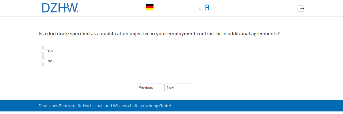 Is a doctorate specified as a qualification objective in your employment contract or in additional agreements?