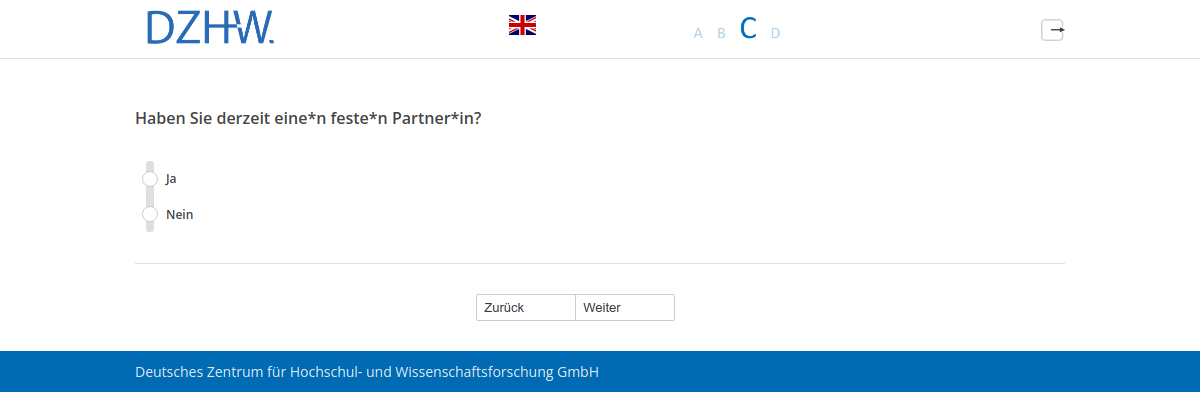 Haben Sie derzeit eine*n feste*n Partner*in?