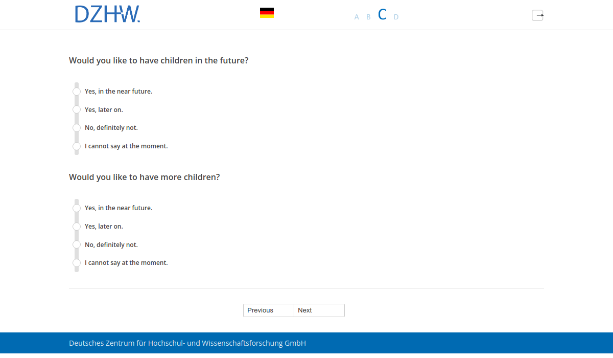 Would you like to have children in the future?Would you like to have more children?