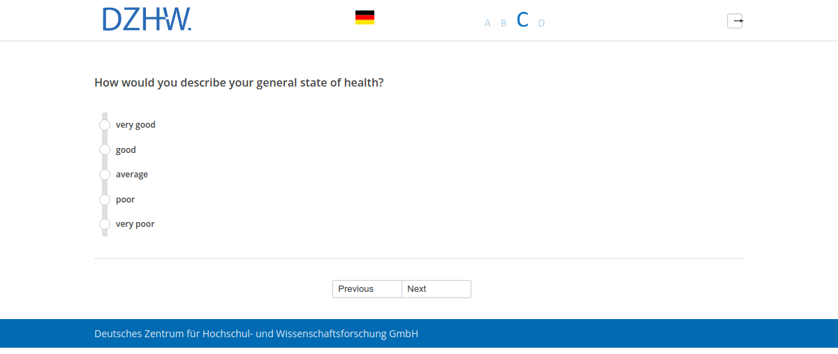 How would you describe your general state of health?