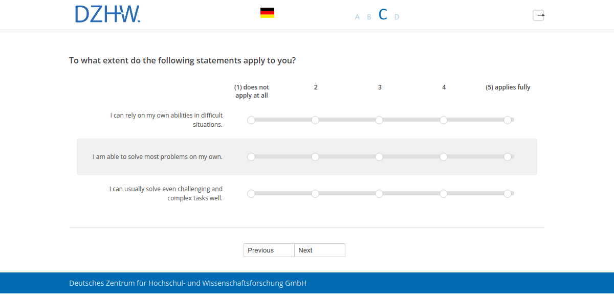 To what extent do the following statements apply to you?