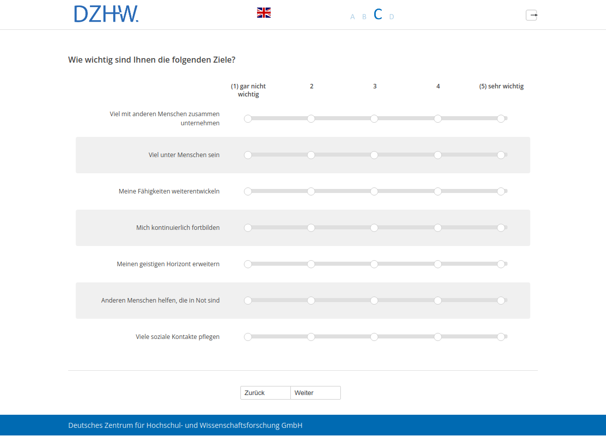 Wie wichtig sind Ihnen die folgenden Ziele?