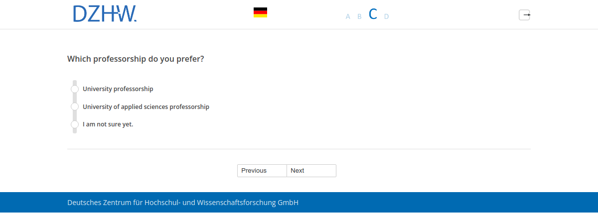 Which professorship do you prefer?