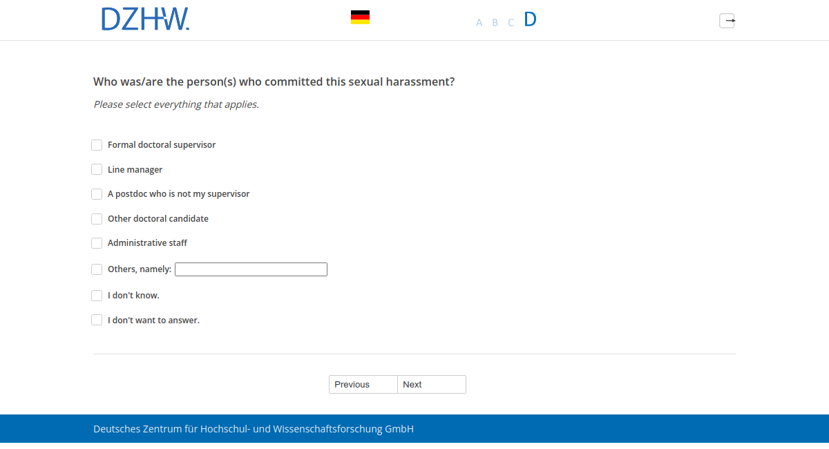 Who was/are the person(s) who committed this sexual harassment?