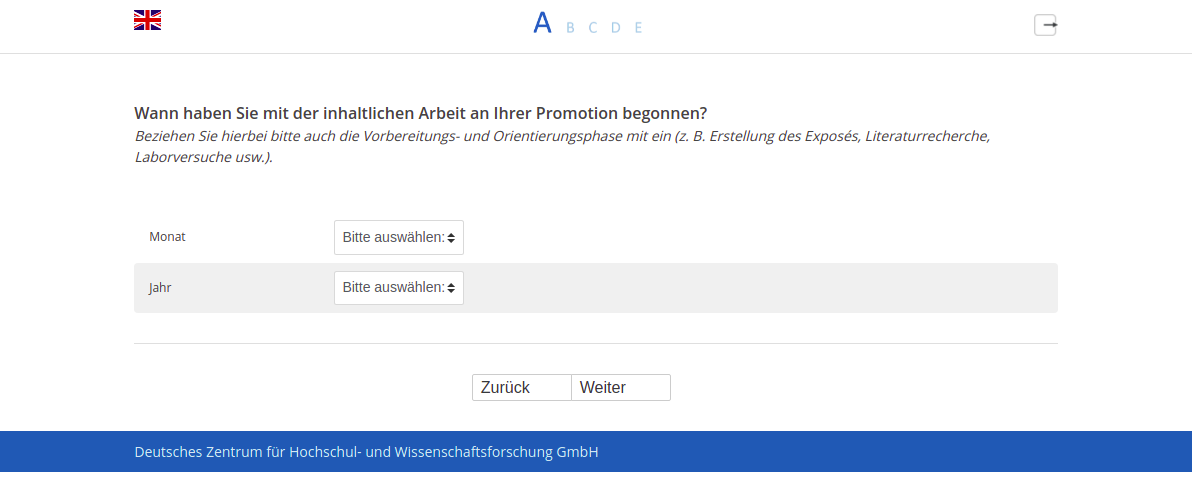Wann haben Sie mit der inhaltlichen Arbeit an Ihrer Promotion begonnen?