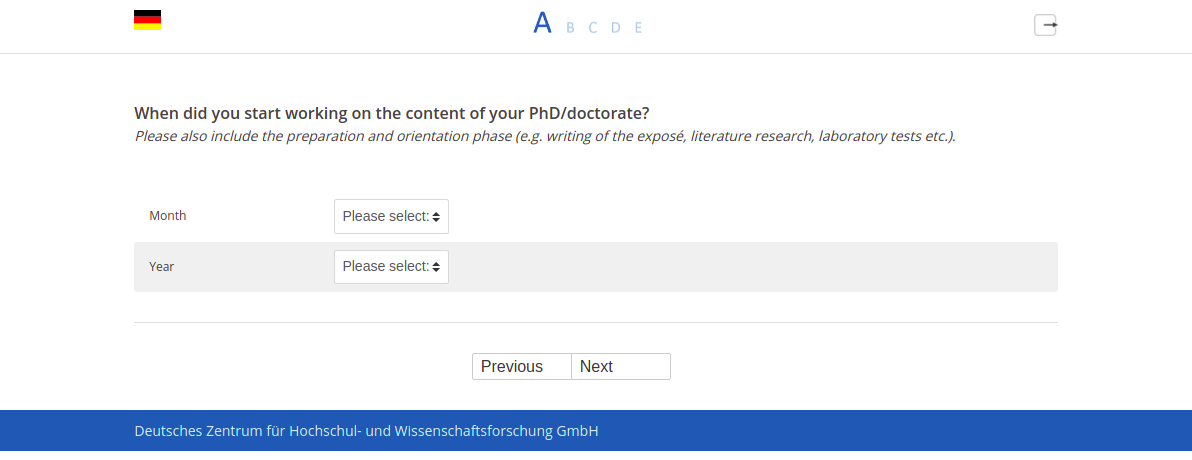 When did you start working on the content of your PhD/doctorate?