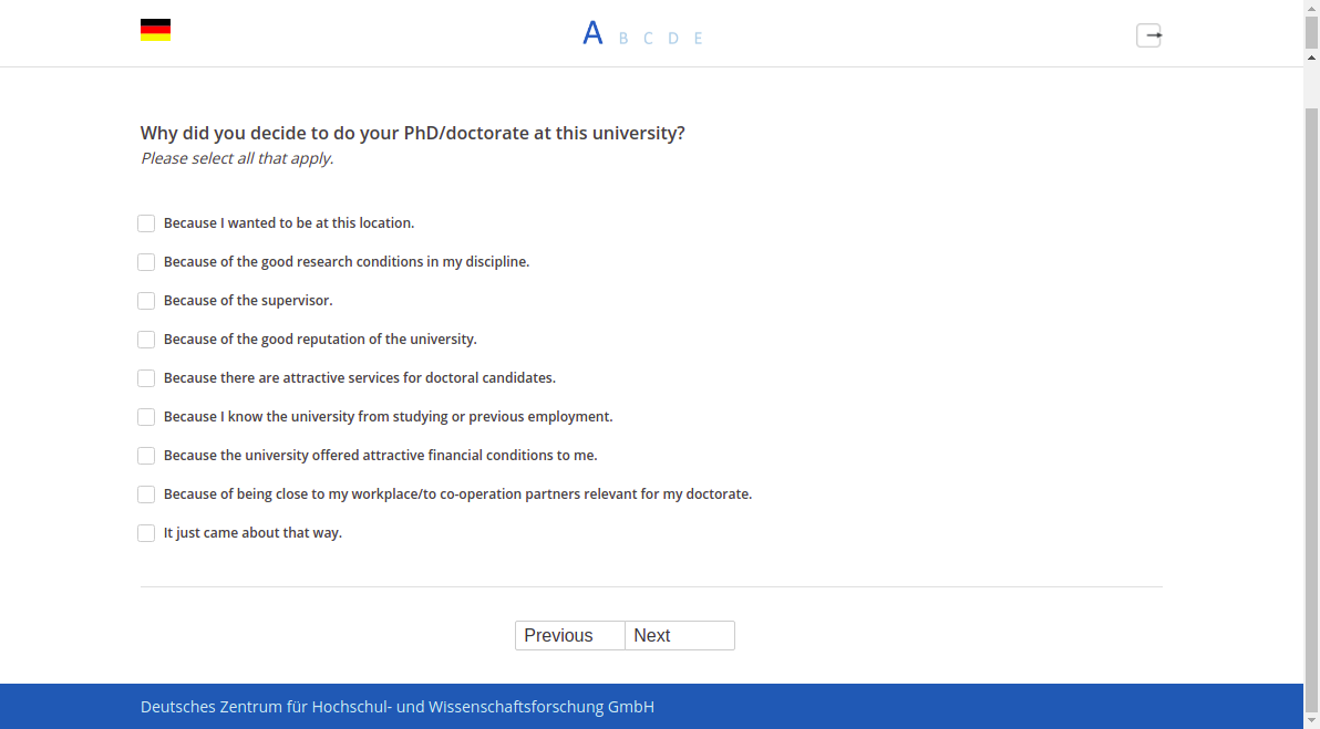Why did you decide to do your PhD/doctorate at this university?