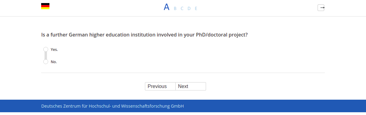 Is a further German higher education institution involved in your PhD/doctoral project?