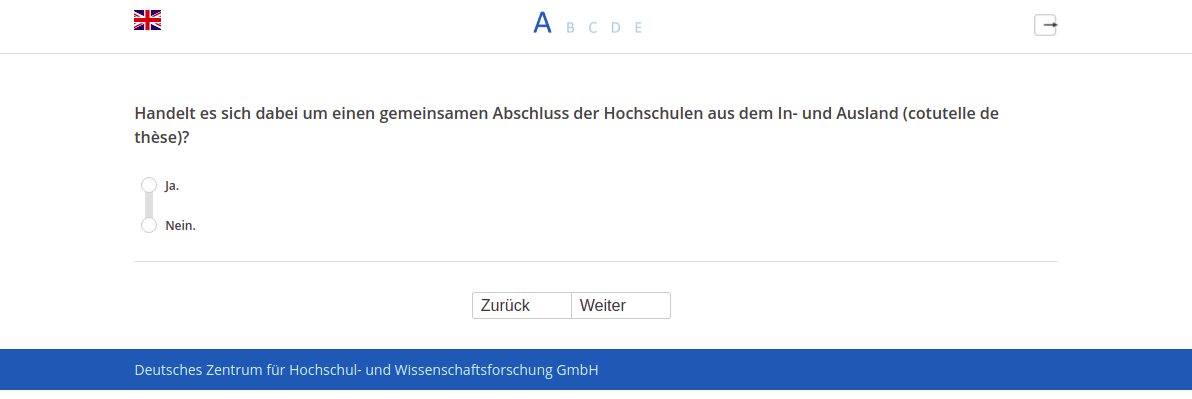 Handelt es sich dabei um einen gemeinsamen Abschluss der Hochschulen aus dem In- und Ausland (cotutelle de thèse)?