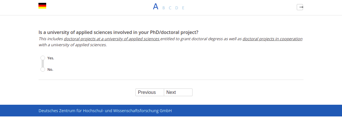Is a university of applied sciences involved in your PhD/doctoral project?