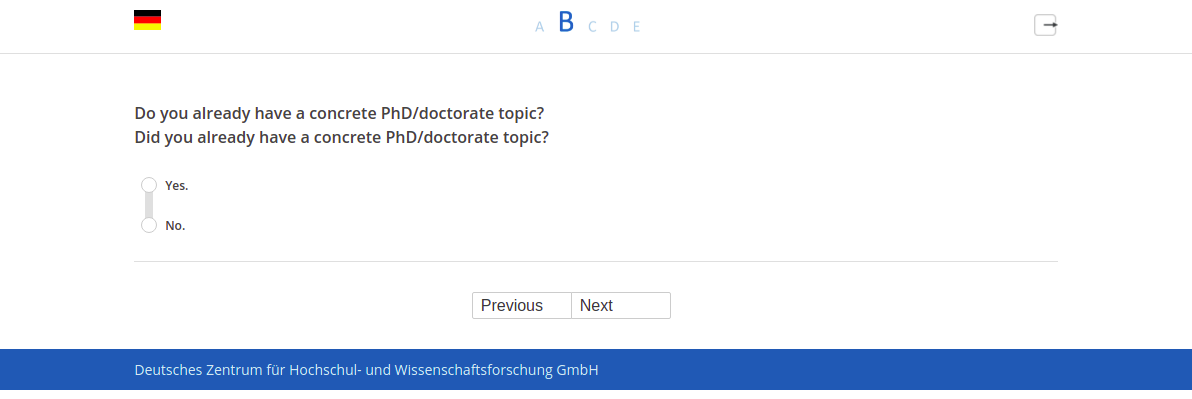 Do you already have a concrete PhD/doctorate topic?,Did you already have a concrete PhD/doctorate topic?