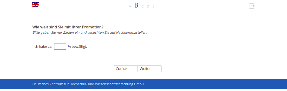 Wie weit sind Sie mit Ihrer Promotion?