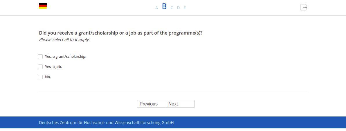 Did you receive a grant/scholarship or a job as part of the programme(s)?