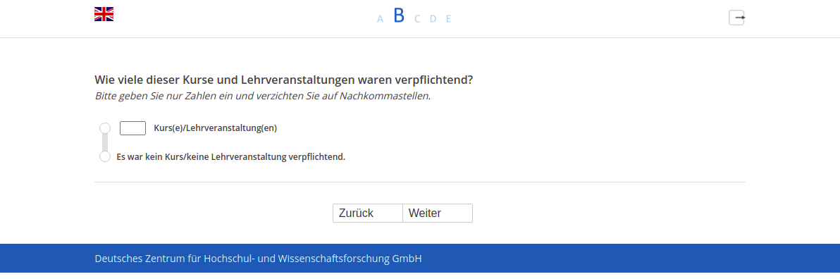Wie viele dieser Kurse und Lehrveranstaltungen waren verpflichtend?