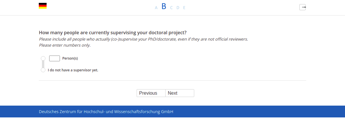 How many people are currently supervising your doctoral project?