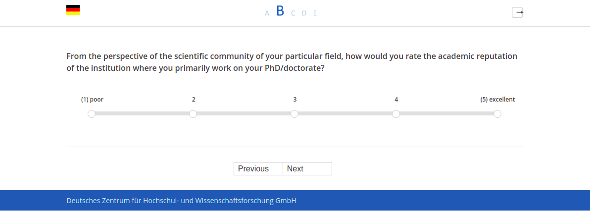 From the perspective of the scientific community of your particular field, how would you rate the academic reputation of the institution where you primarily work on your PhD/doctorate?
