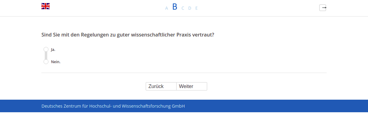 Sind Sie mit den Regelungen zu guter wissenschaftlicher Praxis vertraut?