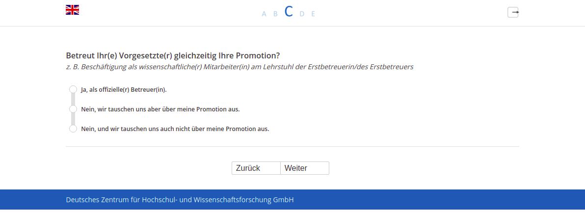 Betreut Ihr(e) Vorgesetzte(r) gleichzeitig Ihre Promotion?