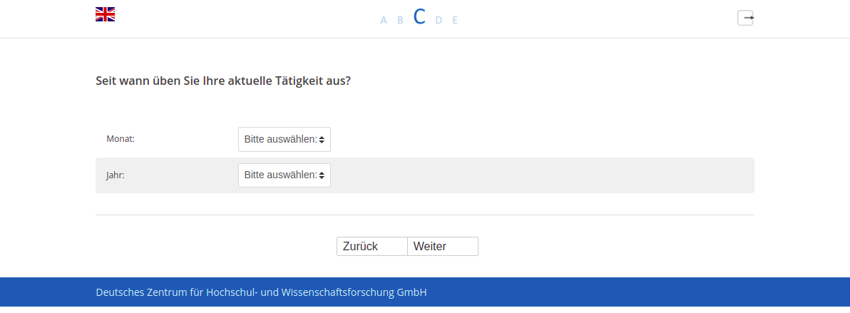 Seit wann üben Sie Ihre aktuelle Tätigkeit aus?