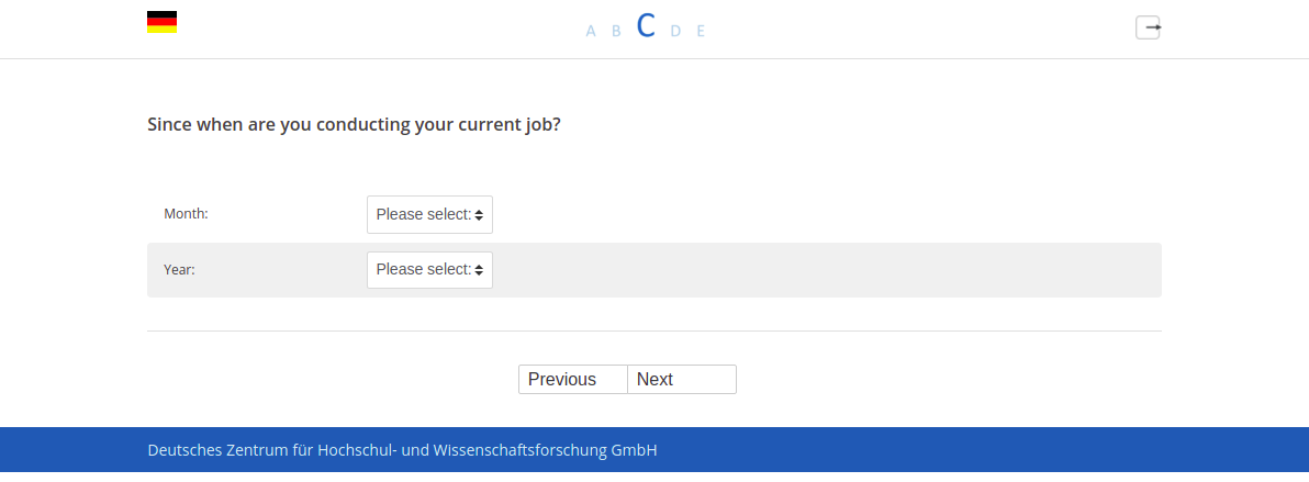 Since when are you conducting your current job?