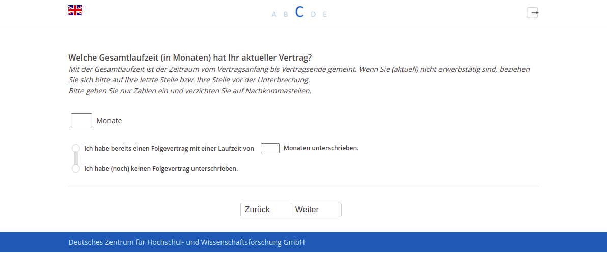 Welche Gesamtlaufzeit (in Monaten) hat Ihr aktueller Vertrag?