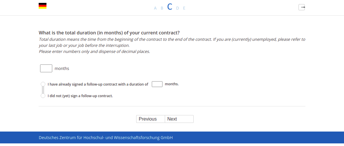 What is the total duration (in months) of your current contract?