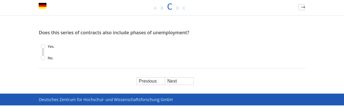 Does this series of contracts also include phases of unemployment?