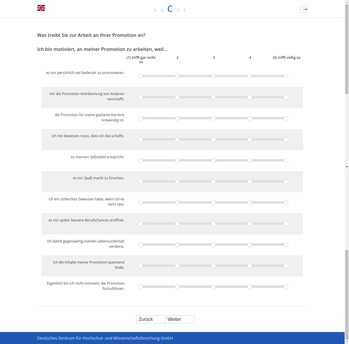Was treibt Sie zur Arbeit an Ihrer Promotion an? Ich bin motiviert, an meiner Promotion zu arbeiten, weil...