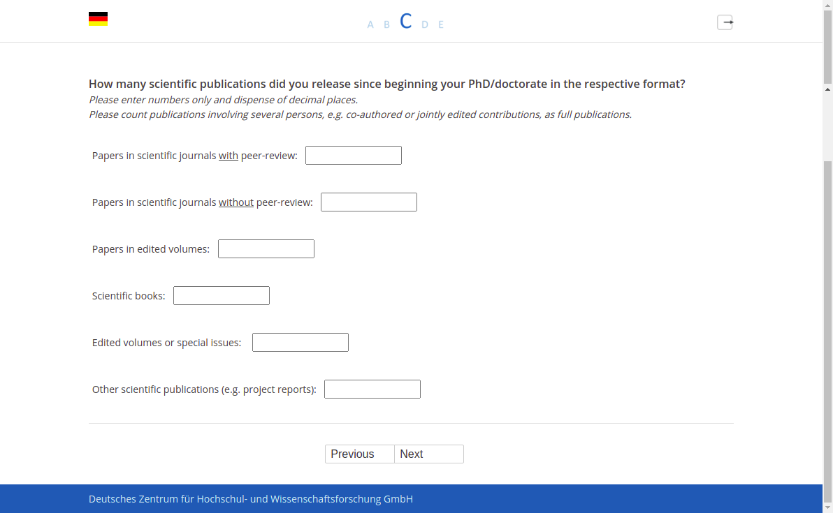How many scientific publications did you release since beginning your PhD/doctorate in the respective format?