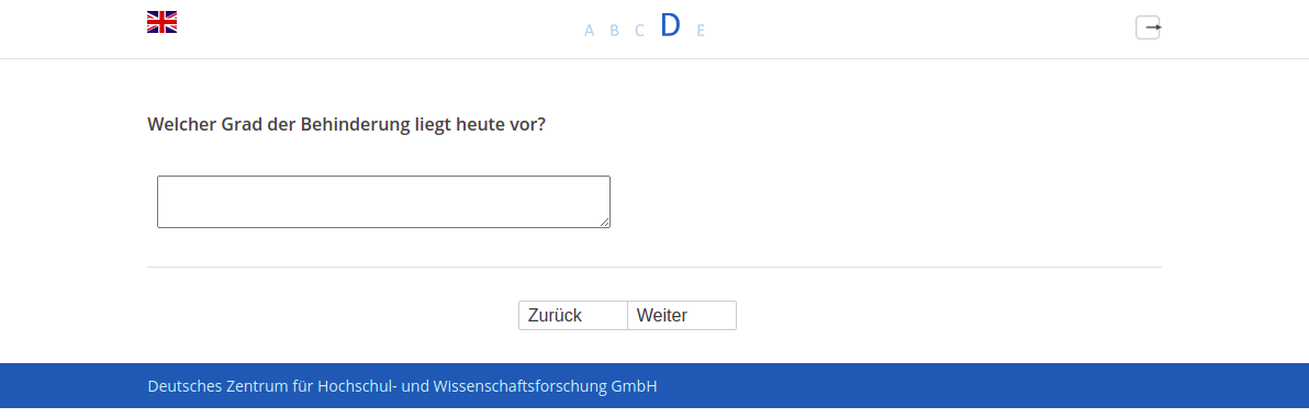 Welcher Grad der Behinderung liegt heute vor?